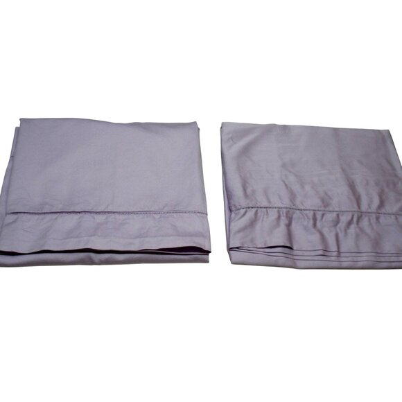 Ralph Lauren Cotton Euro Shams Lilac/Lavender Hemstitch Set of 2 Luxury Feminine - Picture 2 of 7